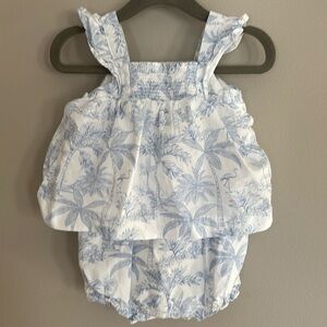 Janie and Jack palm print romper